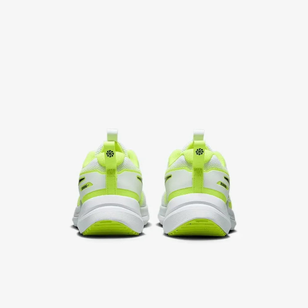 NIKE COSMIC RUNNER BIG KIDS' ROAD RUNNING SHOES ( WHITE/VOLT/BLACK) SIZE 4